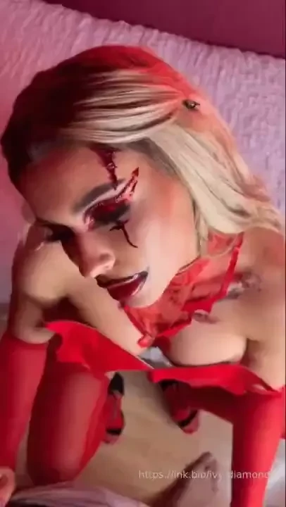 Being fucked as a surprise for halloween my friend got me really horny 