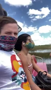 Riding the boat around the everglades