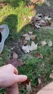 Naughty boy in the public park