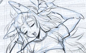 Just a lil preview of an upcoming piece a lil sleepy one at that https