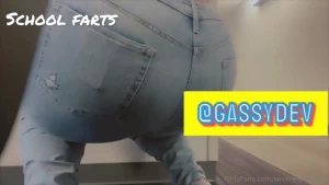 Farting around in the dorm getting some laundry done farting on other