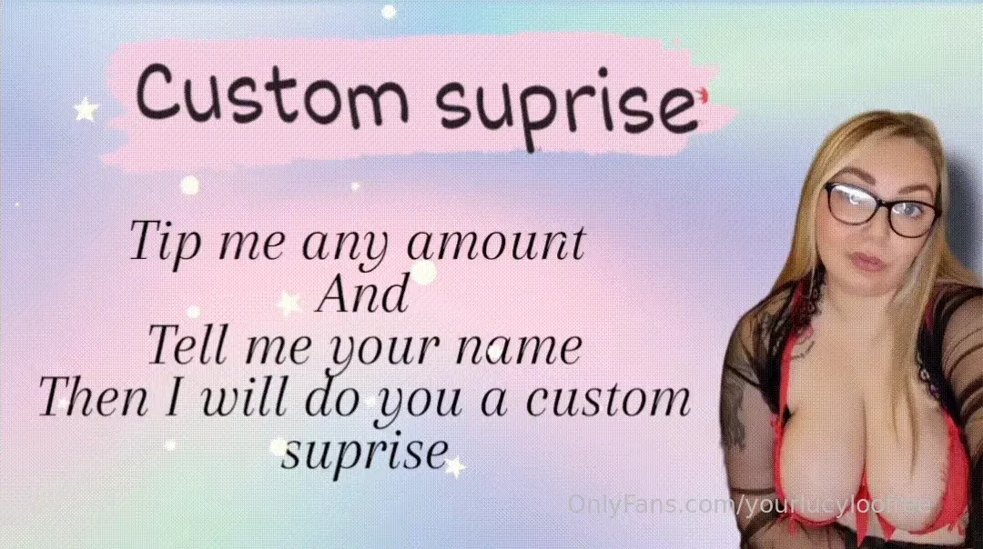 Tip me any amount and tell me your name then i will send you a custom part 1 