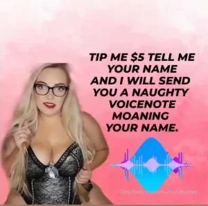Tip me 5 tell me your name and i ll send you a naughty voicenote part 1