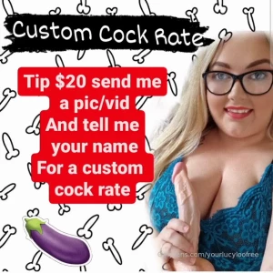 Tip me 20 send me a pic vid and tell me your name for a custom cock part 1