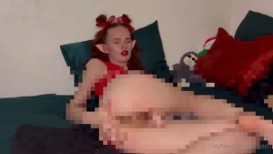 Anal training series part 5 taking a little break from my pretty red