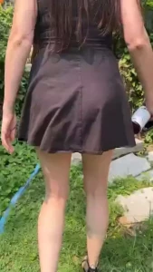 This summer when aprilshowers2020 and brad came over she wore a short