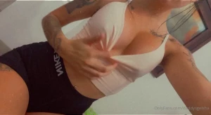 I just finished mowing the lawn and idk if you can tell but im sweatin