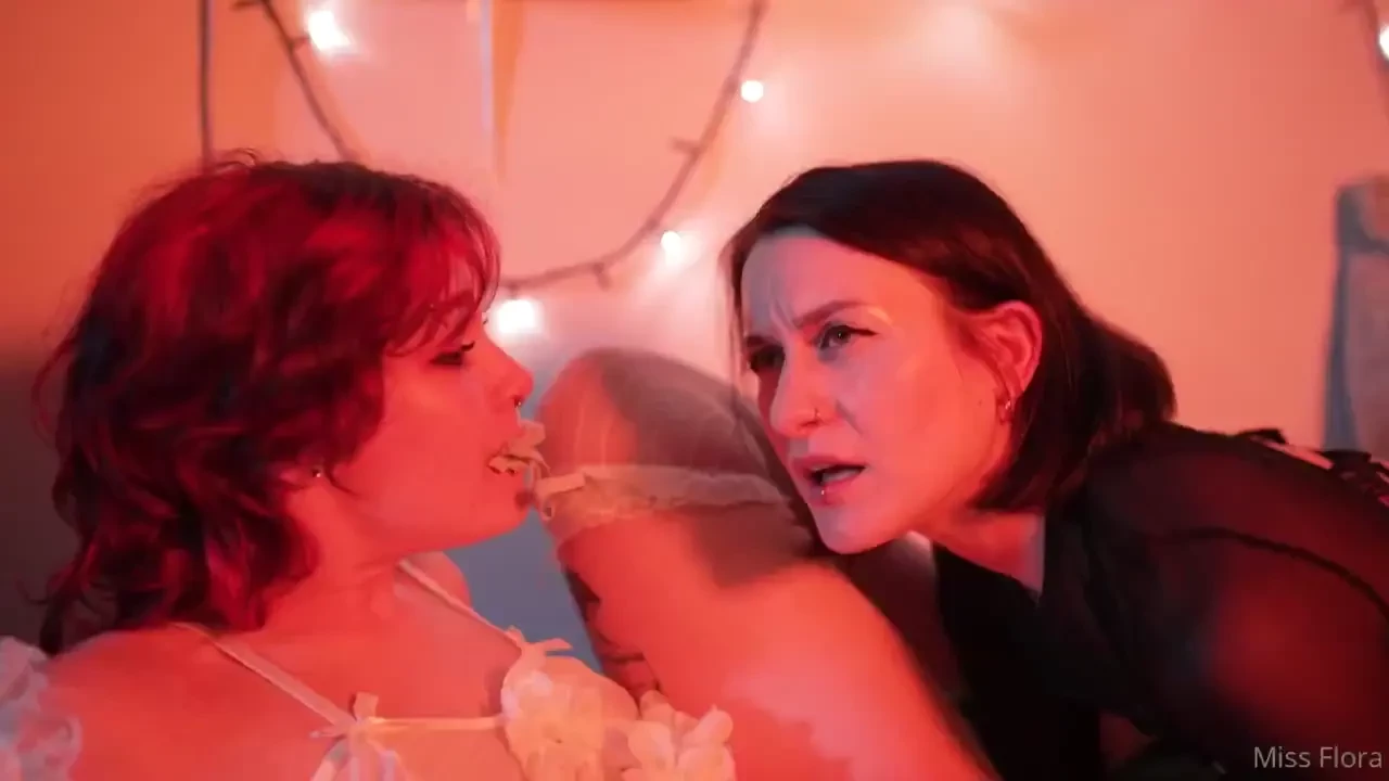 Lesbian domination in lingerie and strapon fuck with mushroomsofi you part 1 