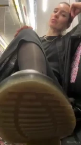 Join me for a journey on the subway you don t mind if i rest my boots