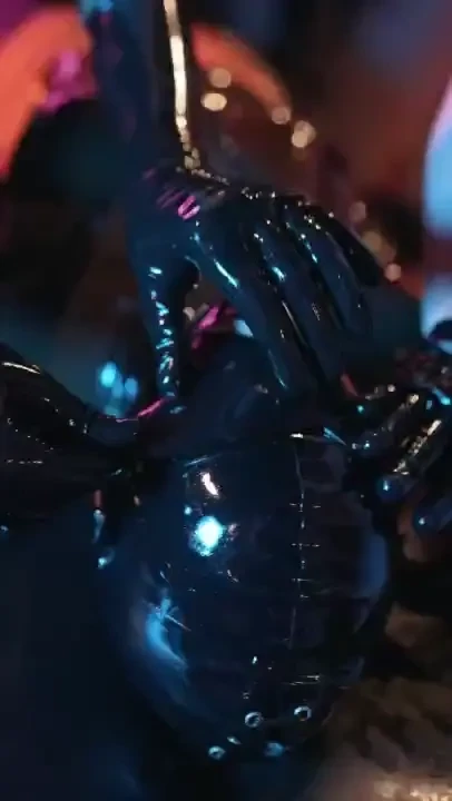 Latex spanking with mistressfirewolf and trishadoll shot by 