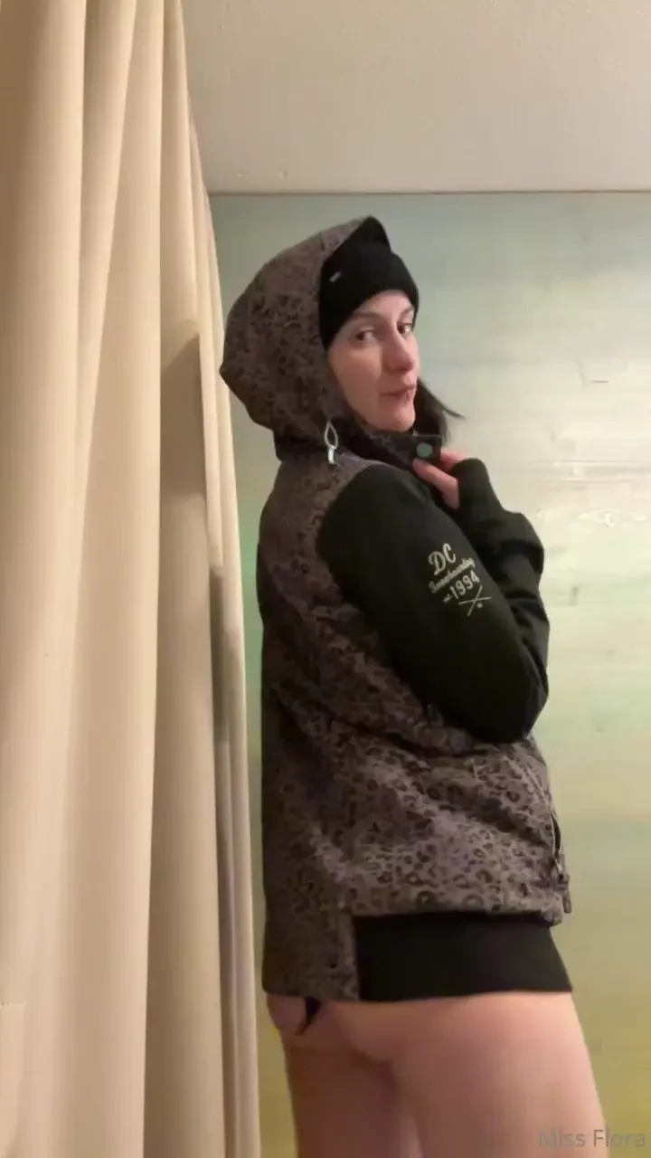 Boardergirl striptease having fun in my new snowboarding gear 