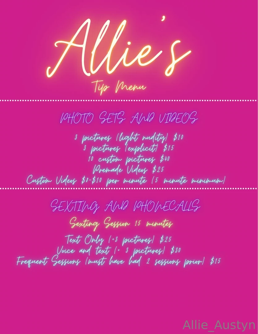 Check out my tip menu purchase and you won t be disappointed 