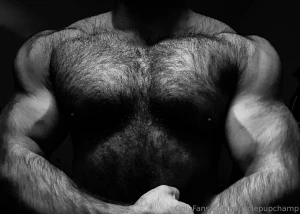 Growing my big pecs so that they are even thicker and heavier while part 1