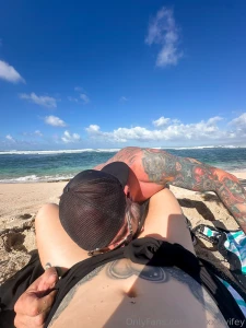 Zak was being naughty at the nude beach raegan