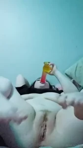 Video of me fucking my pussy and mouth with my sunrise dildo coming
