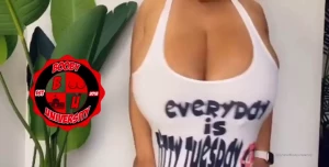 Onlyonerhonda is filling that official boobyuniversity tank top out