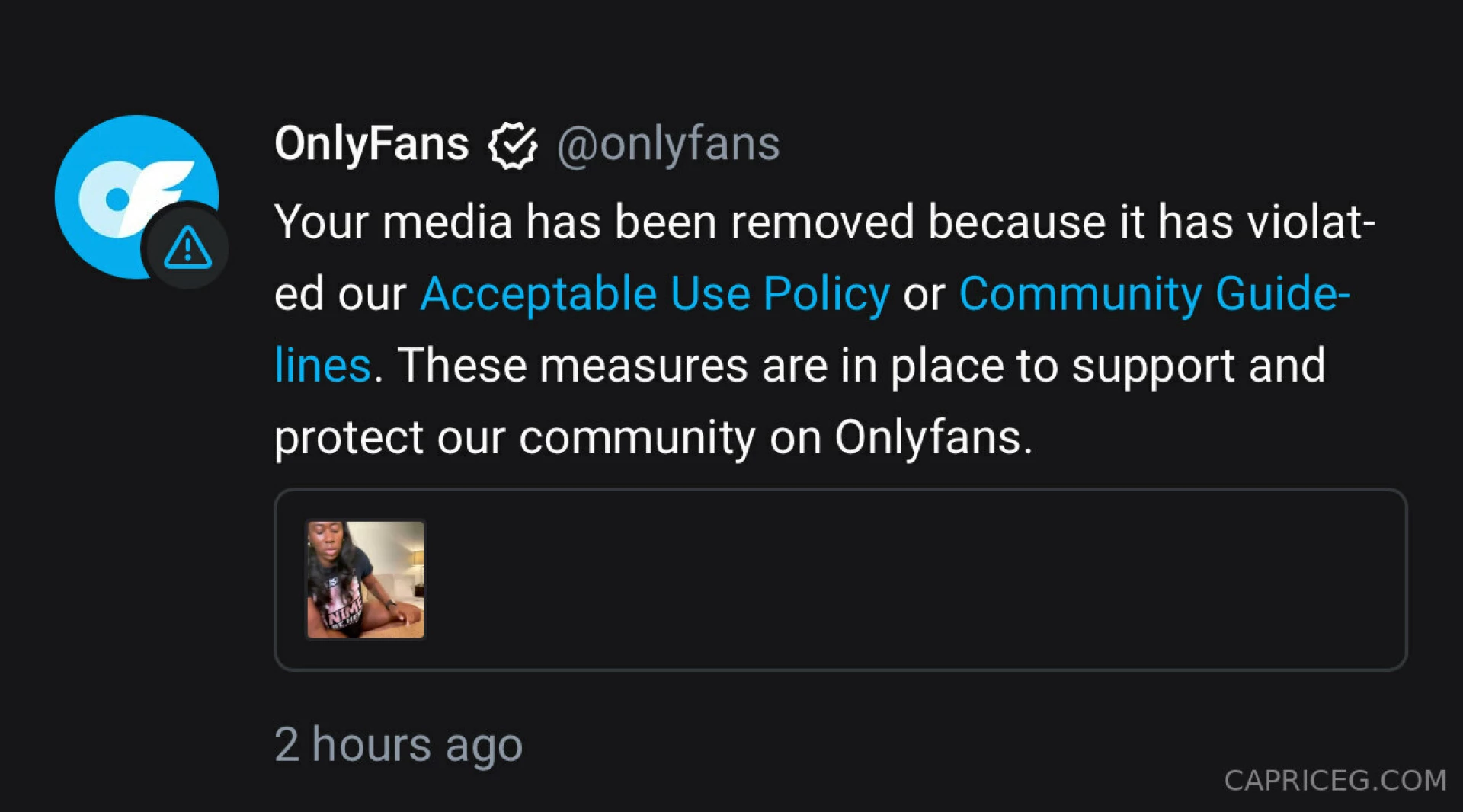 Onlyfans deleted my first live i did tonight the public one thank god 