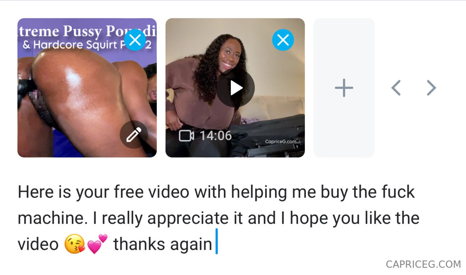 Sent the video out free to the people who had my number and helped me 