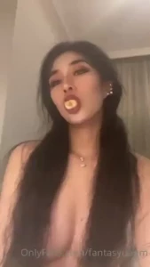 Feeling good being naughty this sexy purple lingerie can t even cover part 3