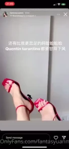 Red lingerie red leather dress red high heels