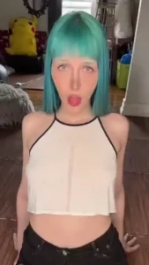 Wanna watch me spit on my small natural titties and rub it all over i part 1