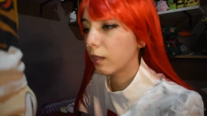 Jessie from the team rocket from pokemon blowjob and licking balls