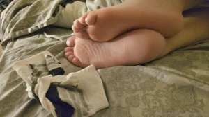 Hubby has been wearing his socks to bed lately because his feet get part 1