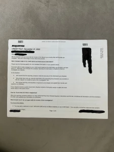 Previous post shows you the letter i used to get old addresses deleted