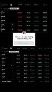 Who wants a live day trading class
