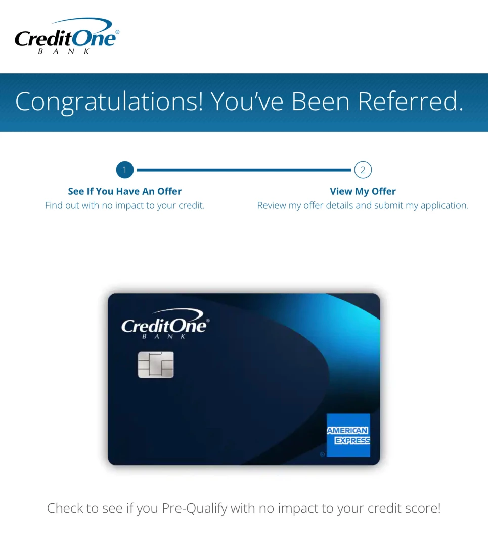 Congratulations you ve been referred american express https c1b page 