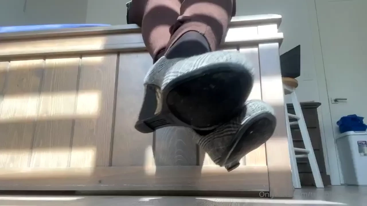 More of my smelly dusty black nylons the stink was too much 