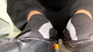 Sock lint toe jam feet with my tiny shrunken lil man turn up volume if