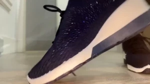 My very sweaty wet dirty black socks covering my feet with toe jam and