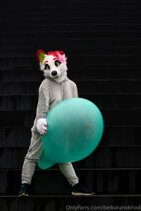 Whats better then a way overinflated balloon well having fun with said