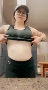 How about a sweaty tit drop had a killer workout yesterday