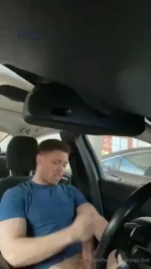 Parking lot quickie bustin a nut in the parking lot after the gym