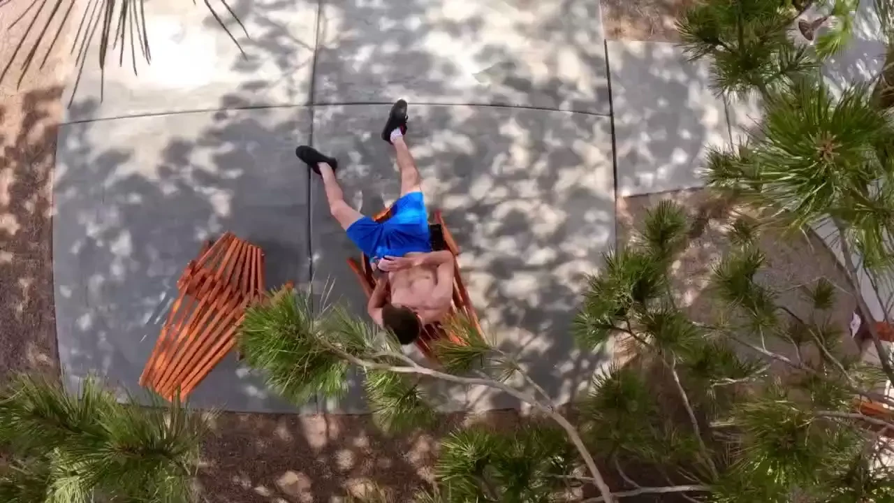 Tyler is always finding a nice spot around the house to pack a bowl 