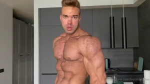 New hairy worship amazing show muscle worship jerk off sexy shredded