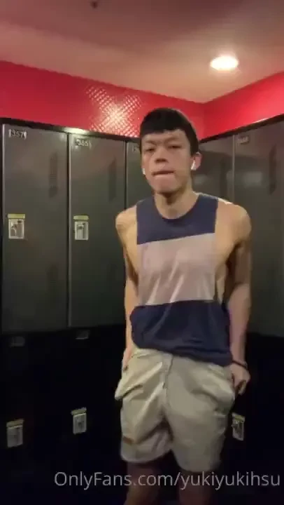 Playing myself in gym shower get naughty in locker room and get caught part 1 