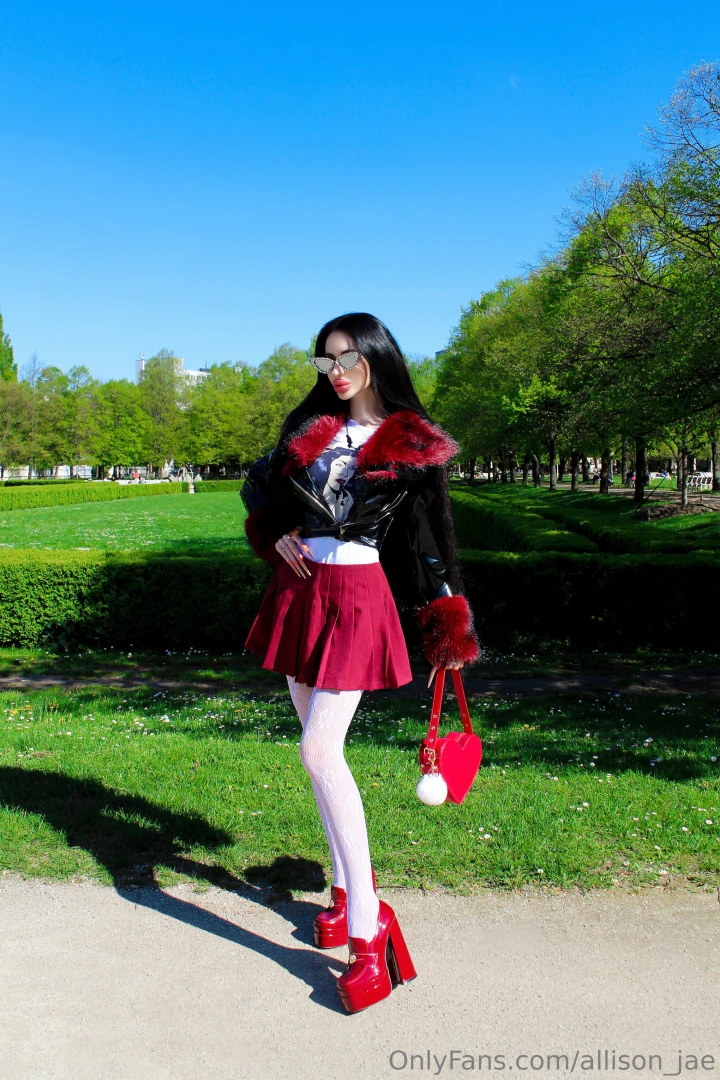 Went out for a little walk today what do you think of my patent heels part 3 