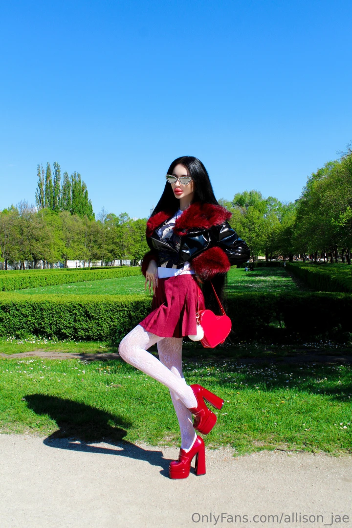 Went out for a little walk today what do you think of my patent heels part 2 