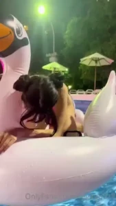 The video of me playing in the pool was funny but sexy i can t put it