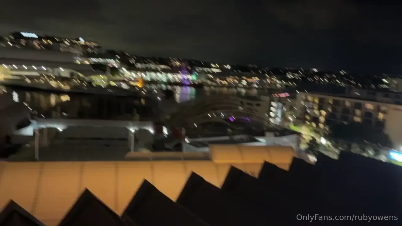 Daddy and i decided to put on a show on the balcony in hopes some 