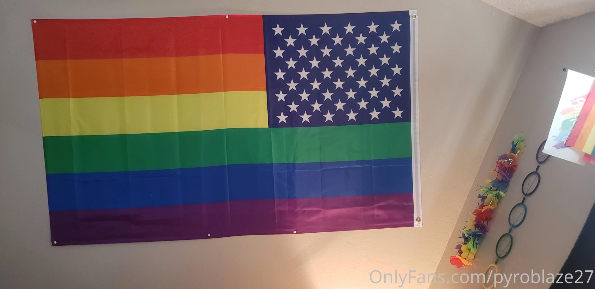 This is my rainbow american pride flag kingofpecs love s a lot 