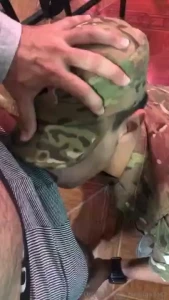 Soldier leaves the barracks wanting to eat cock soldado sale del
