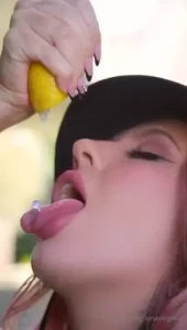 There s something about sticking my tongue out and letting my