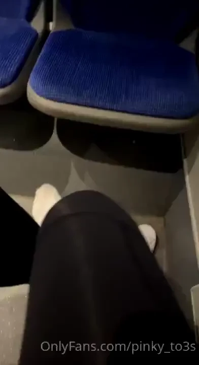 Taking my shoes off in the bus 
