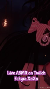 Live asmr streams on https www twitch tv fakyraxoxo asmr vtuber vrchat
