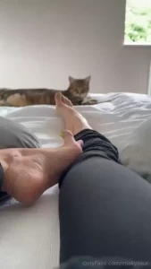 Jinx is so unimpressed with my feet right now do you love them