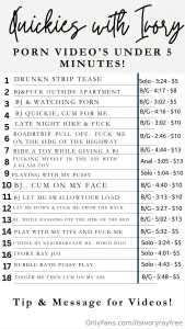 New porn menu cum have little quickies with ivory tip amp dm me the to